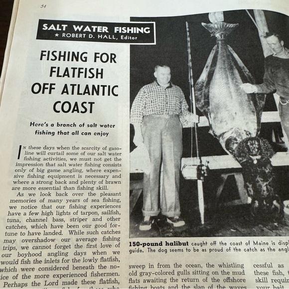 July 1943 Sports Afield Magazine Cover Art By Walter Haskell Hinton Fishing WWII - Picture 7 of 14